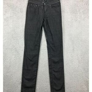Prana Jeans Size 0 Womens Black Skinny Fit Organic Cotton Stretch Denim Pants‎